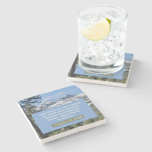 Geloof Boodschap - Bijbelvers - 1 Timoteüs 1-12 - Stenen Onderzetter