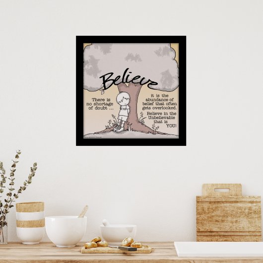 Geloof boom poster (Keuken)