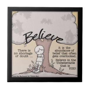 Geloof boom tegeltje