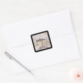 Geloof boom vierkante sticker (Envelop)