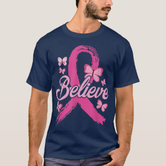 Geloof borstkankerbewustwording Maand Breast Kance T-shirt