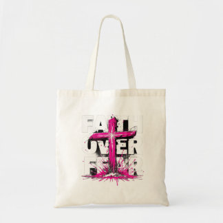 Geloof boven angst Canvas tas | Christelijk kruiso