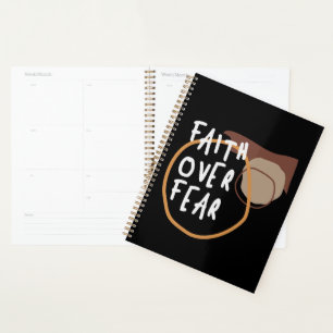 Geloof boven angst - Christelijk citaat Planner