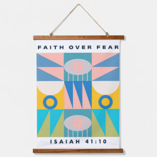 Geloof boven angst Christelijk Poster Modern Abstr Hangend Wandkleed