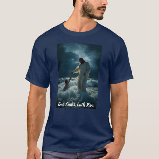 "Geloof boven angst" Christelijk T-shirt. T-shirt
