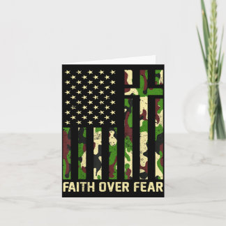 Geloof Boven Angst Christelijke Amerikaanse Vlag C Kaart
