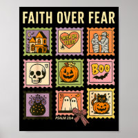 Geloof Boven Angst Christelijke Halloween Stempel