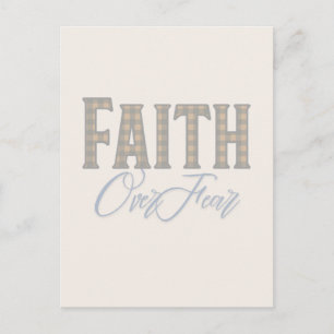 Geloof Boven Angst Christelijke Typografie Ontwerp Briefkaart