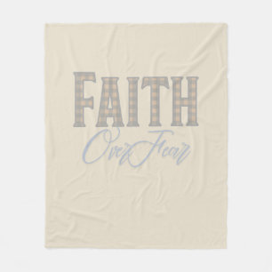 Geloof Boven Angst Christelijke Typografie Ontwerp Fleece Deken