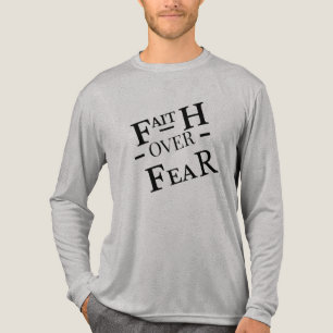 Geloof Boven Angst – Gered Door Genade Christelijk Tri-Blend Shirt