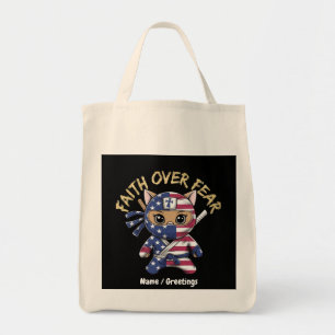 Geloof boven angst Inspirerend Christelijke Gepers Tote Bag