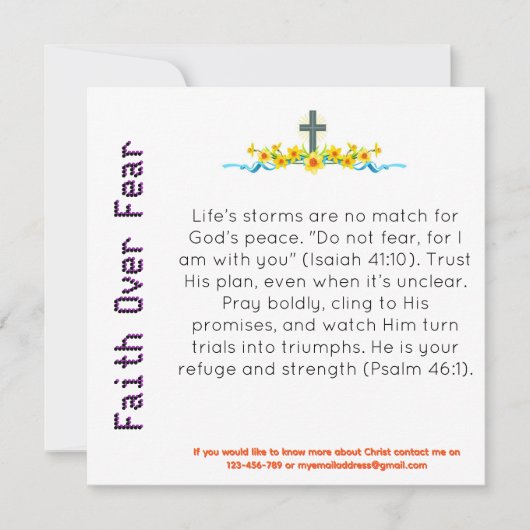 Geloof boven angst Kaart (Voorkant)