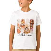 Geloof Boven Angst Psalm 23:4 Herfst T-shirt