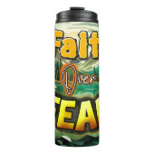 Geloof boven angstlandschap thermosbeker (Voorkant)