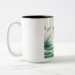 Geloof brengt vrede tweekleurige koffiemok