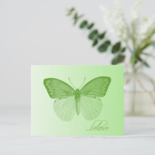 Geloof Butterfly Limoen Briefkaart