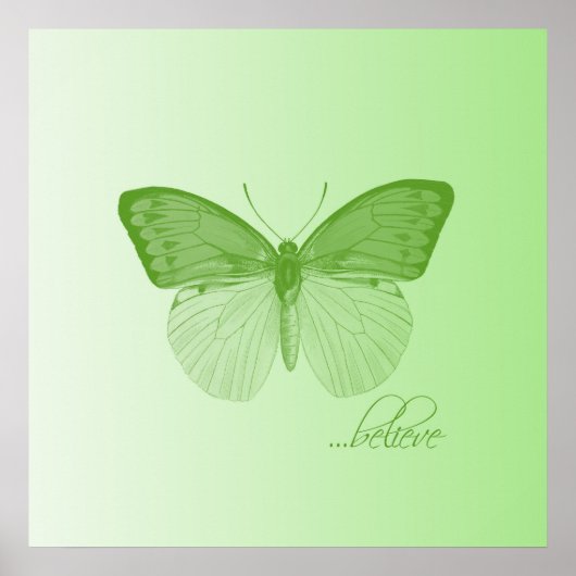 Geloof Butterfly Limoen Poster (Voorkant)