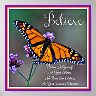 Geloof Butterfly Poster