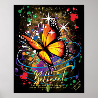 Geloof Butterfly Poster