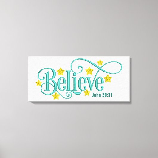 Geloof- Canvas (Glans) Afdruk (Voorkant)