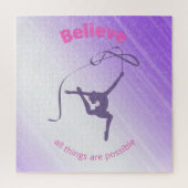Geloof dat alles mogelijk is met ritmische gymnast legpuzzel (Verticaal)