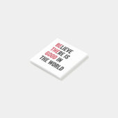 Geloof dat er goed is in de wereld Motivatie Post-it® Notes (Schuin)