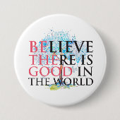 Geloof dat er goed is ronde button 7,6 cm (Voorkant)