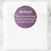 Geloof dat je alles kunt doen ronde sticker (Tas)