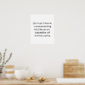Geloof dat je in staat bent: Motivation Class Post Poster (Keuken)
