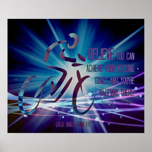 Geloof dat je je fietsdoelen kunt laten afdrukken poster (Voorkant)