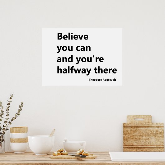 Geloof dat je kunt poster (Keuken)