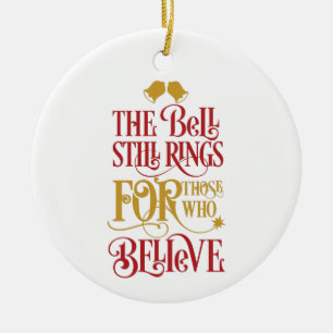 Geloof De bell Rings Kerstmis Keramisch Ornament