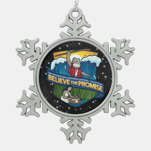 Geloof de belofte sneeuwvlok ingelijst Ornament (Voorkant)