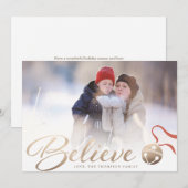 Geloof de Kaart van de Foto van Kerstmis (Voorkant / Achterkant)