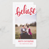 Geloof de Kaart van de Foto van Kerstmis van het (Voorkant / Achterkant)
