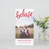 Geloof de Kaart van de Foto van Kerstmis van het (Staand voorkant)