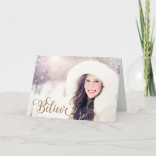 Geloof de Kaart voor kerstmis met foto's