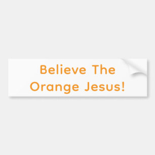 Geloof de Oranje Jezus! Hankamer Artjunkhaus Fun Bumpersticker