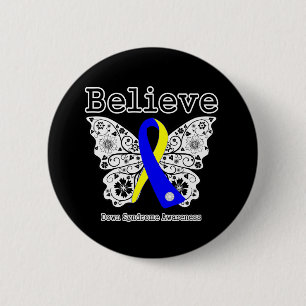 Geloof downsyndroom bewustzijn ronde button 5,7 cm