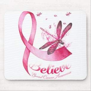 Geloof Dragonfly roze lintblaaskanker Muismat