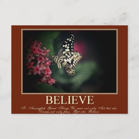 Geloof, droom briefkaart (Voorkant)