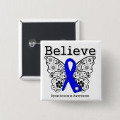 Geloof Dysautonomia Awareness Vierkante Button 5,1 Cm (Voorkant /achterkant)