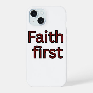 Geloof eerste religieuze gezegde iPhone 15 hoesje