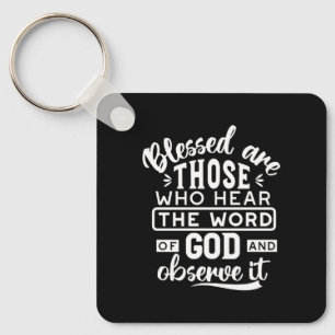 Geloof en Gehoorzaamheid – Inspirerende Schrift Sleutelhanger