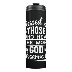 Geloof en Gehoorzaamheid – Inspirerende Schrift Thermosbeker