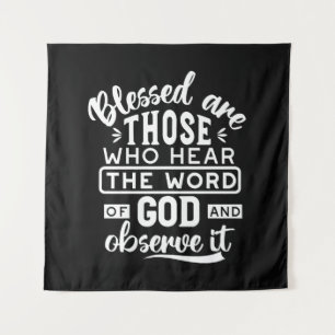 Geloof en Gehoorzaamheid – Inspirerende Schrift Wandkleed