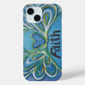 Geloof Engel Woord Kunst Aangepaste iPhone Case (Achterkant)