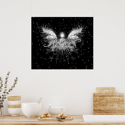 Geloof Fairy Starlight Fantasy Poster (Keuken)