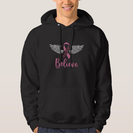 Geloof Faith Breast Cancer Awareness Christelijk Hoodie (Voorkant)