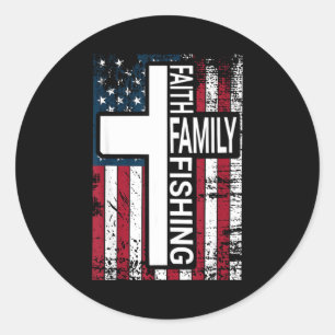 Geloof Familie Vissen Christelijke Trots Vader Vis Ronde Sticker